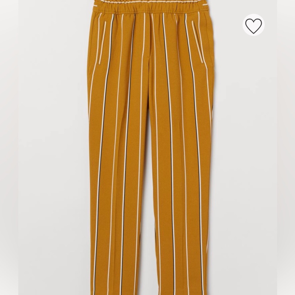 Tapered mustard yellow pants